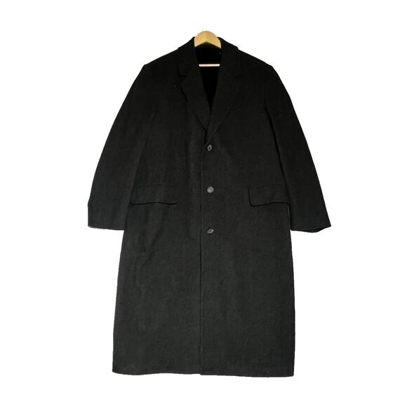 London Fog Wool Dress Overcoat Mens 46 Long Dark Gray Business Classic USA